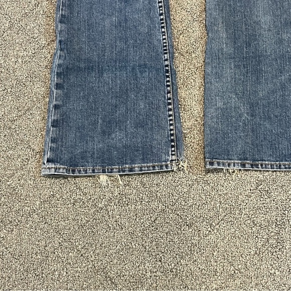 H&M LOGG Bootcut Jeans Womens Size 29 Blue Distressed Stretch Pockets - Picture 7 of 10